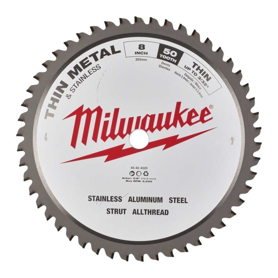 Milwaukee Accessories 48404520 Saw blade 203 x 15,87 x 50T for iron and steel
