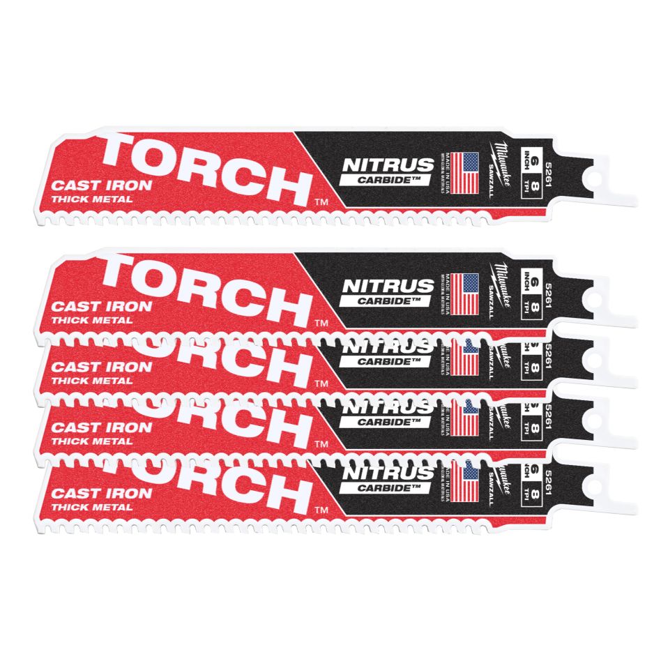 Milwaukee Accessories 48475561 SAWZALL TCT TORCH Reciprocating saw blade NITRUS 150 x 8T 5ST