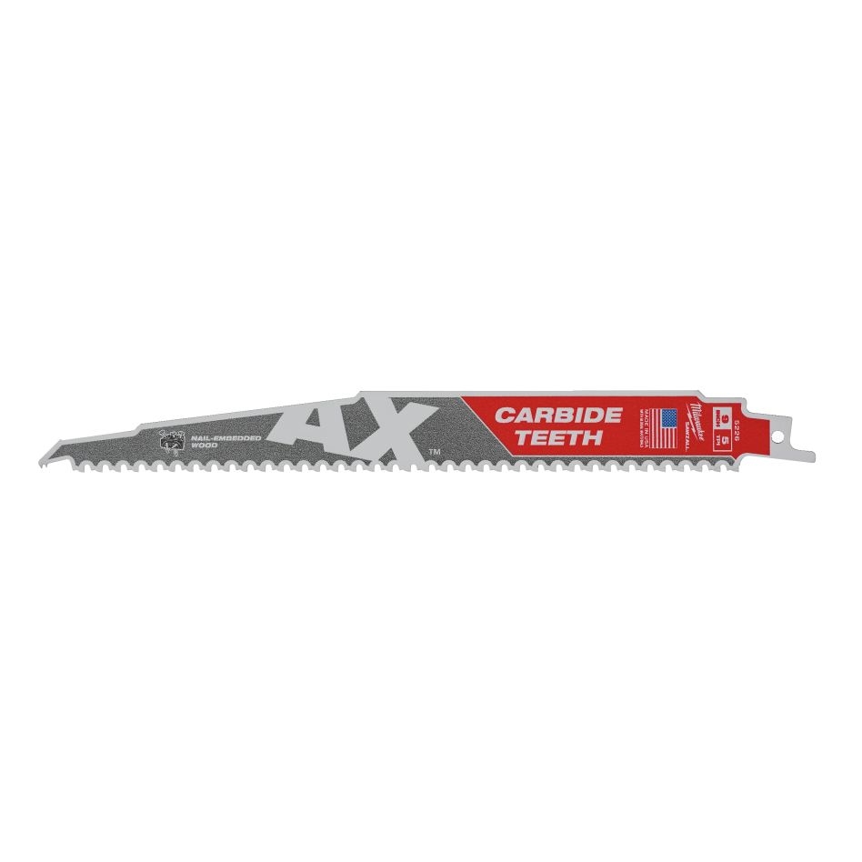 Milwaukee Accessories 48005526 The AX - Carbide reciprocating saw blade TCT AX 230 - 5 pieces.