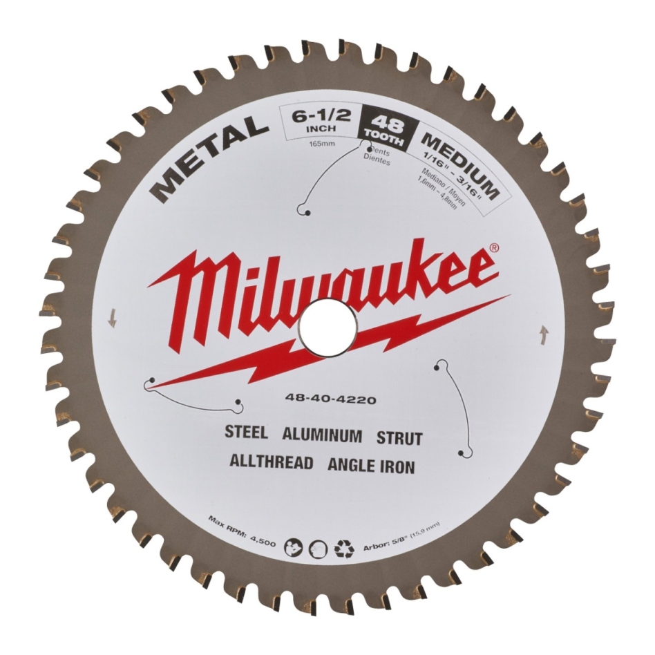 Milwaukee Accessories 48404220 Saw blade for metal 165 x 15.87 x 48T