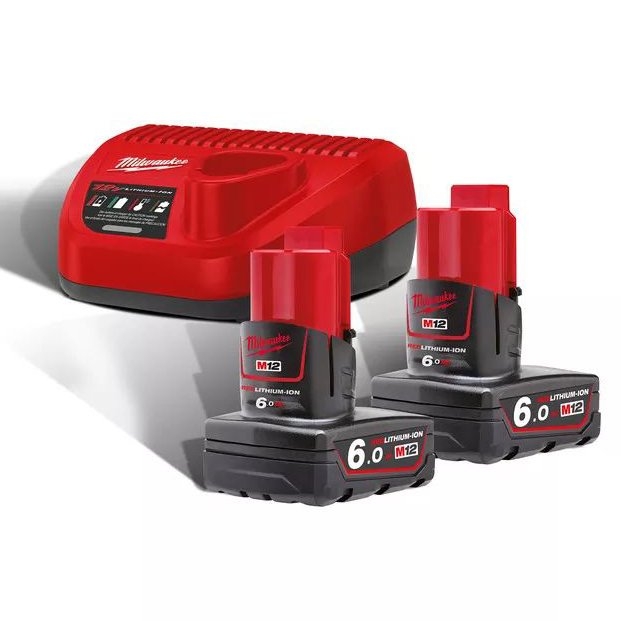 Milwaukee Accessories 4933451903 M12 NRG-602 M12™ NRG pack - 2 x battery 12V 6.0Ah + C12C charger 4933451903