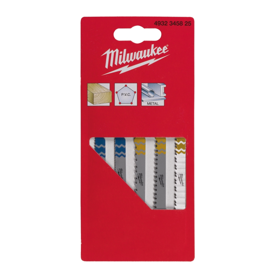 Milwaukee Accessories 4932345825 PROFI-SET jigsaw blade blades (5-piece)