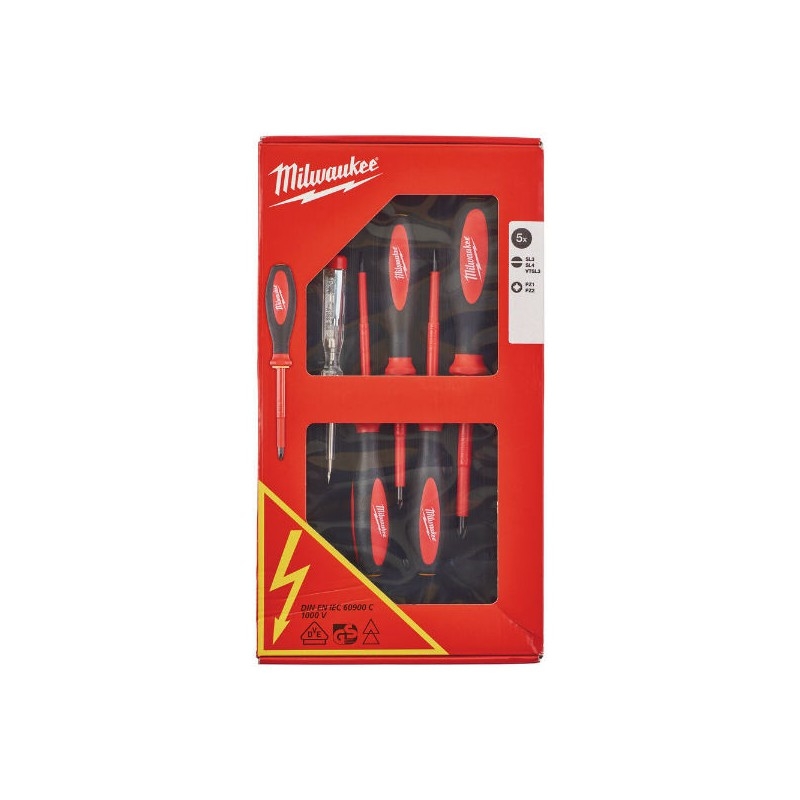 Milwaukee Accessories 4932478737 Tri-Lobe VDE Screwdriver SET -5PC