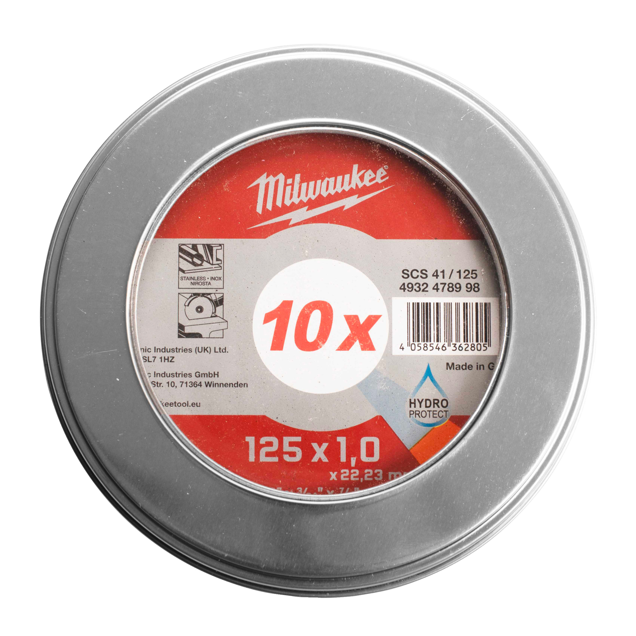 Milwaukee Accessories 4932478998 SCS 41 / 125 Thin metal cutting discs PRO+ 125 x 1.0 mm - 10 pieces