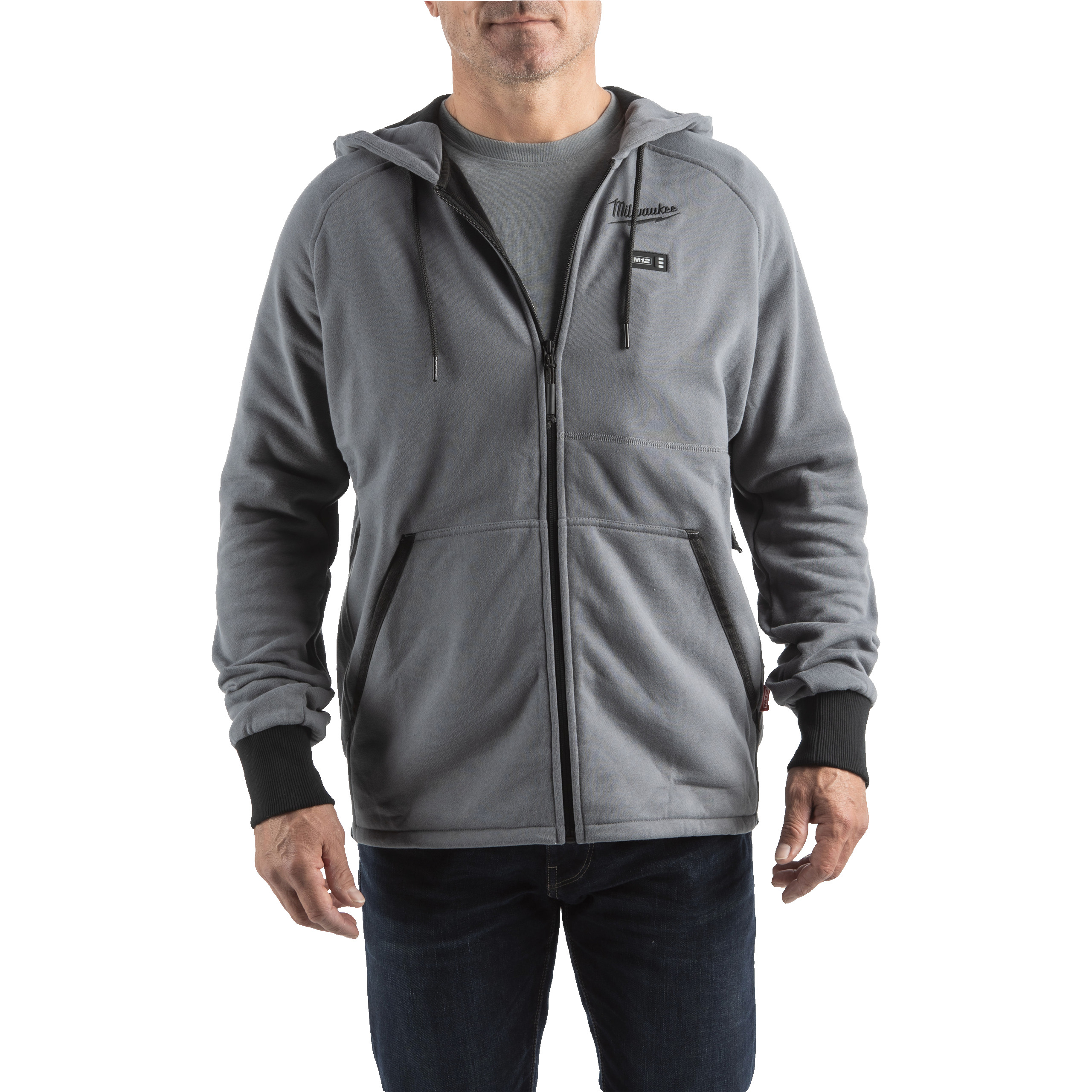 Milwaukee Accessories 4932480068 M12 HHGREY4 Heated Hoodie - Gray - Size L Excl. Battery and Charger