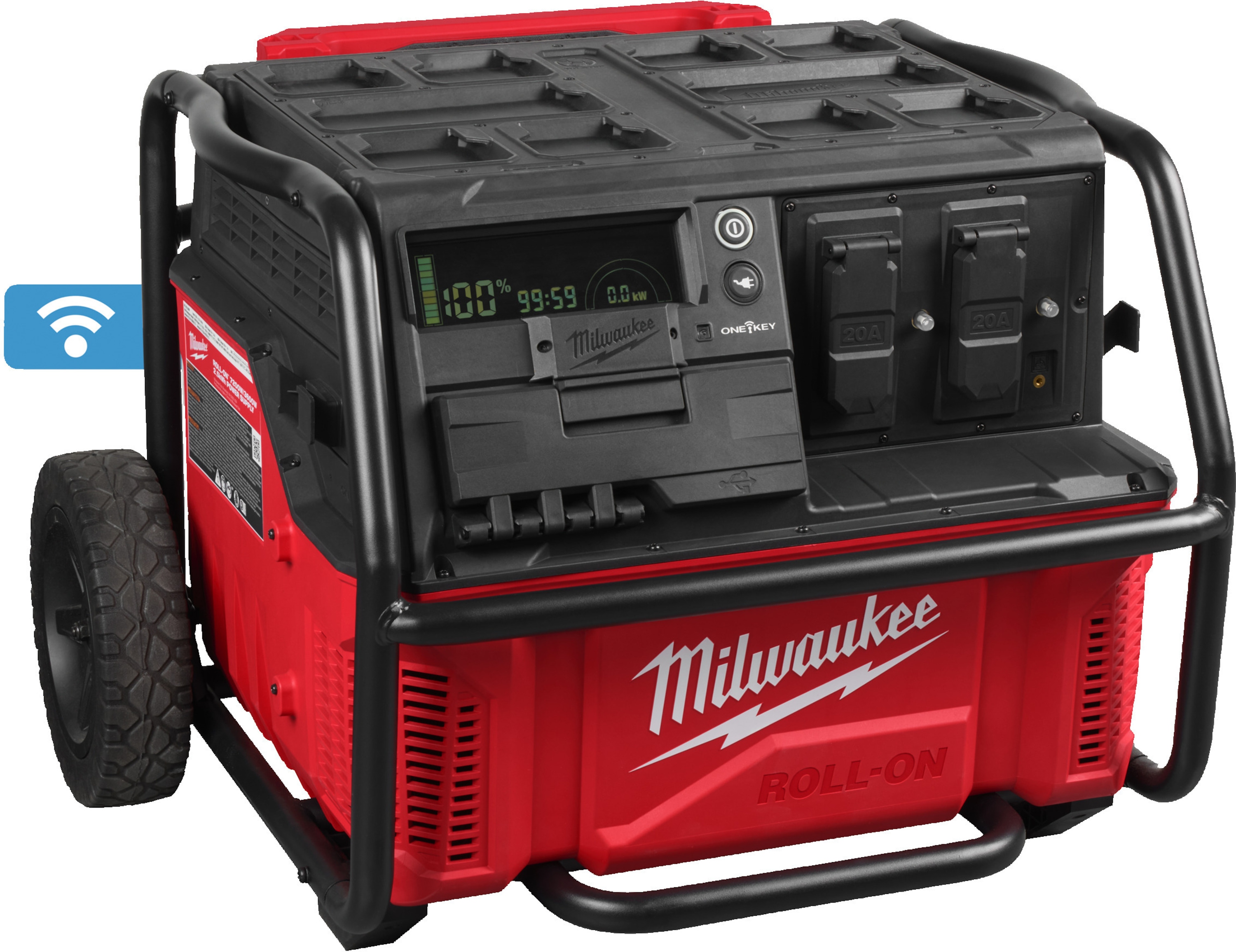 Milwaukee Accessories 4933492133 ROLL-ON 7200/ 3600 W 2.5 KWH Power Supply Generator