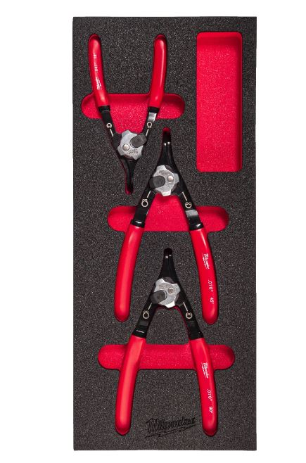 Milwaukee Accessories 4932493632 Locking Spring Pliers Set PACKOUT Foam Inlay 3-Piece