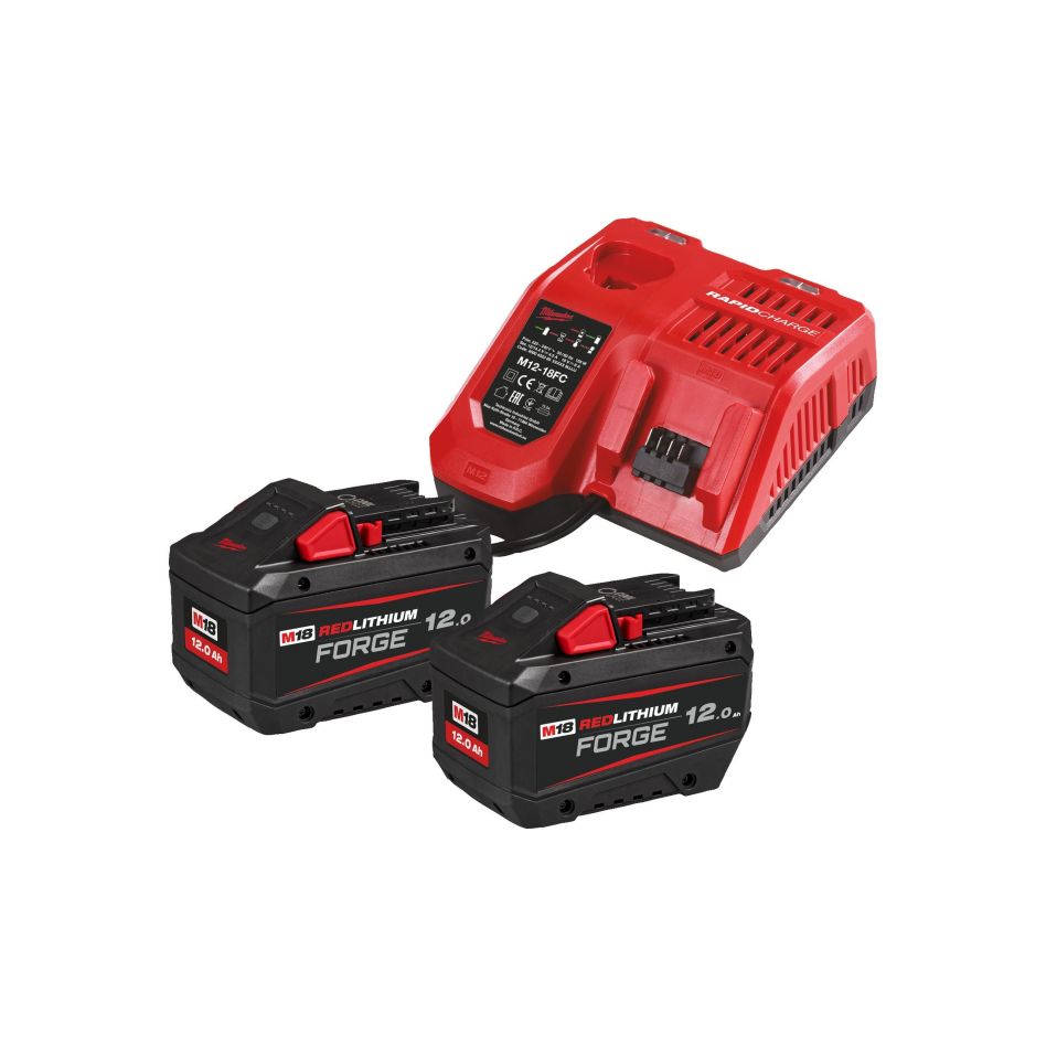 Milwaukee Accessories 4933498610 M18 FORGE NRG Kit Starter Set 2x 18V 12.0Ah battery and charger