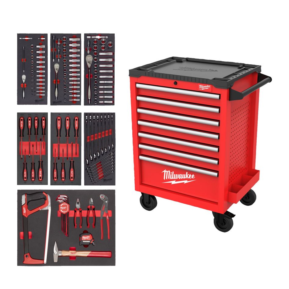 Milwaukee Accessories 4932499182 TOOLGUARD™ Stocked Tool Cart (131-piece)