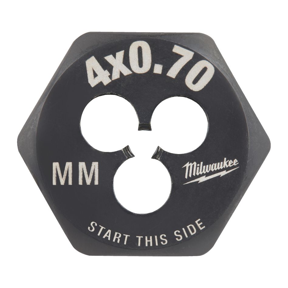 Milwaukee Accessories 4932500610 Metric hexagonal thread cutting dies M4 0.70 mm