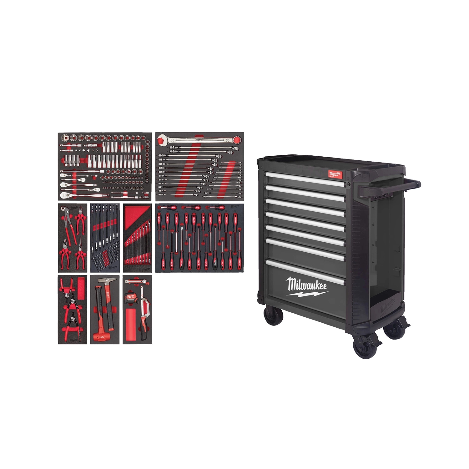 Milwaukee Accessories 4932500744 TOOLGUARD™ Stuffed Tool Cart (206-piece)