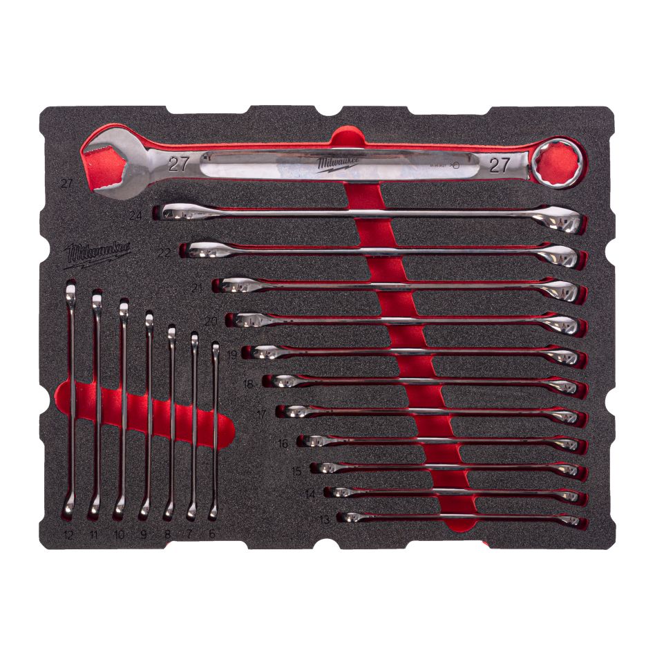 Milwaukee Accessories 4932501871 Foam Inlay PACKOUT MAX BITE combination wrench set 19-piece