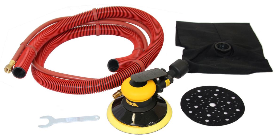 Mirka 8993200111 ROS 650DB Pneumatic Eccentric Sander 150mm dust bag Output 5.0 in box