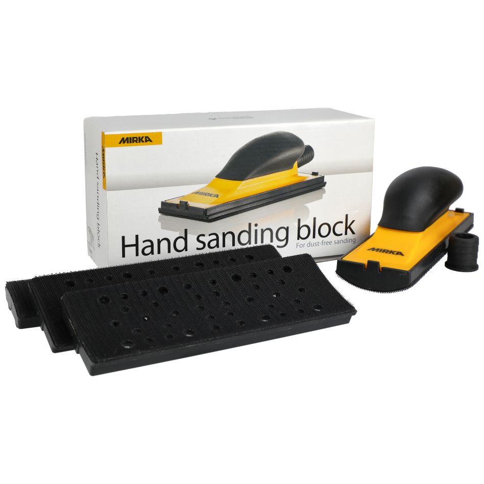 Mirka Accessories 8391520111 Sanding block set 70x198mm Grip 40 holes Yellow