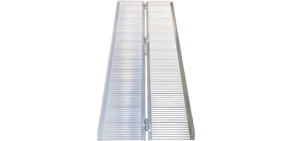 mwtools 754751839 ARP1006 Aluminum wheelchair ramp 2-fold 300 kg 2400x720 mm