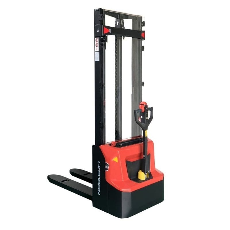 Noblelift PSE12B16 Edge Basic Electric Stacker AGM battery 1200kg lift height 1514mm poly single 1150x570mm 2x 12V 85Ah battery and charger