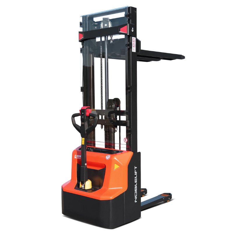 Noblelift SWB(130)D - D3600 Freelift Electric Stacker Li-Ion battery 1300kg lift height 3600mm poly single 1150x570mm 1x 24V 100Ah battery and charger