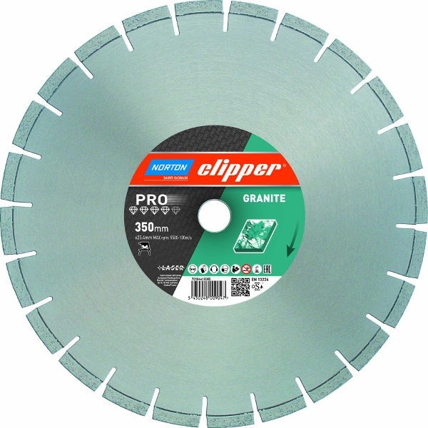 Norton Clipper 70184608406 PRO GRANITE Diamond Saw Blade 400 x 25.4 mm
