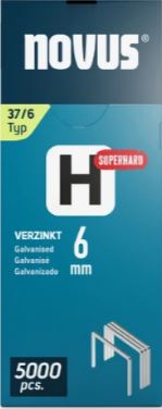 Novus 042-0770 Staple with fine thread H 37/6mm Superhard (5,000 pieces)