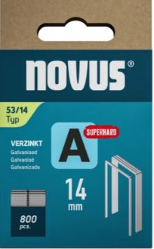 Novus 042-0781 Staple with fine thread A 53/14 mm Superhard (800 pieces)