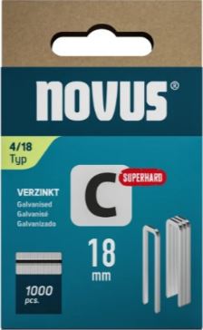 Novus 042-0802 Staple with narrow back C 4/18mm Superhard (1,000 pieces)