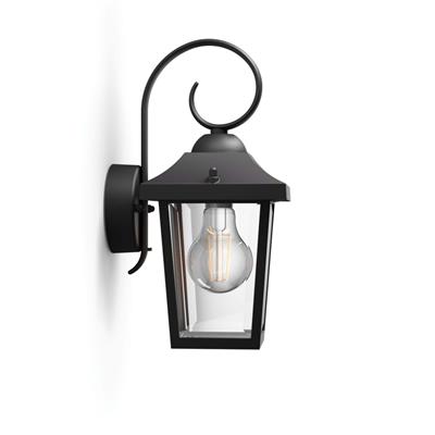 Philips P156797 Buzzard Wall Light black 1x60W 230V