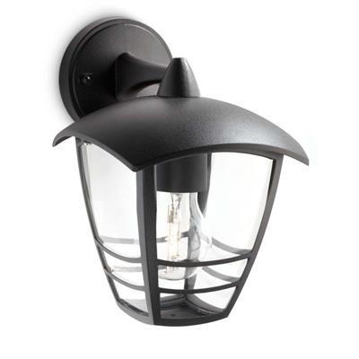 Philips P443483 Creek Wall Light black 1x60W 230V