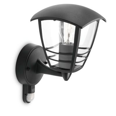 Philips P443605 Creek Wall Light Black 1x60W 230V