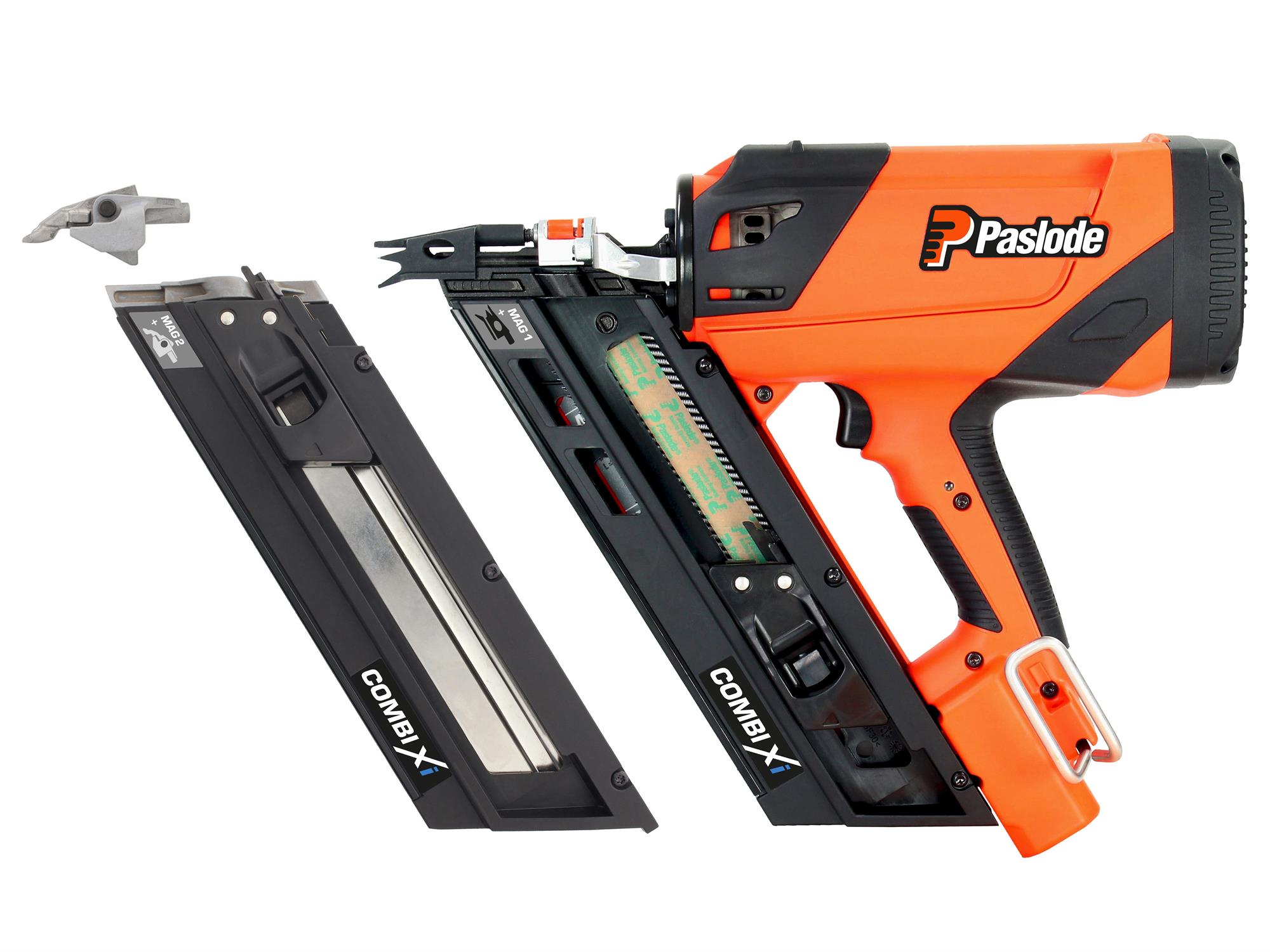 Paslode 014005 COMBI Xi impulse 2-in-1 Combi Tacker for 34&deg; paper-bonded strip nails and anchor nails