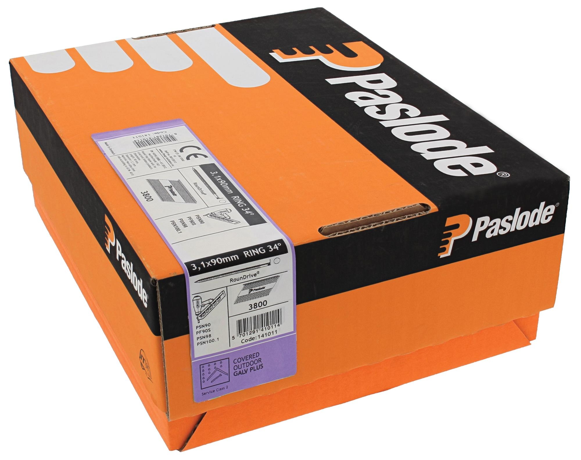 Paslode Fasteners 141007 Strip Nail 3.1 x 75 Ring Galv-Plus D-Head 4,500 pieces