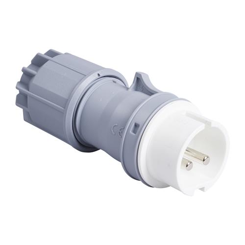 PCE 41.115 Power plug CEE 16A - 42V - 2P - IP44 - 12h - white