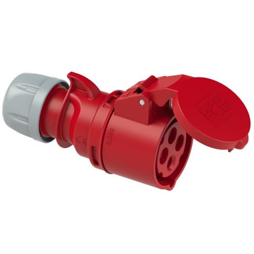 PCE 42.010 Coupling plug CEE 16A - 400V - 4P - IP44 - 6h - red