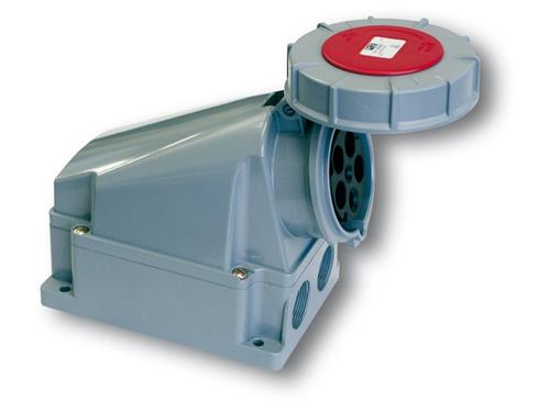 PCE 43.060 WCD surface mounted CEE 63A - 400V - 5P - IP67 - 6h - red