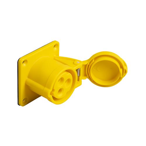PCE 44.130 WCD flush mounted CEE 16A - 110V - 3P - IP44 - 4h - yellow