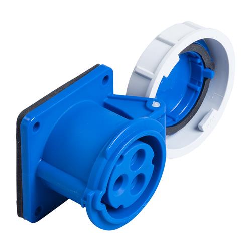 PCE 44.002 WCD flush mounted CEE 16A - 230V - 3P - IP67 - 6h - blue