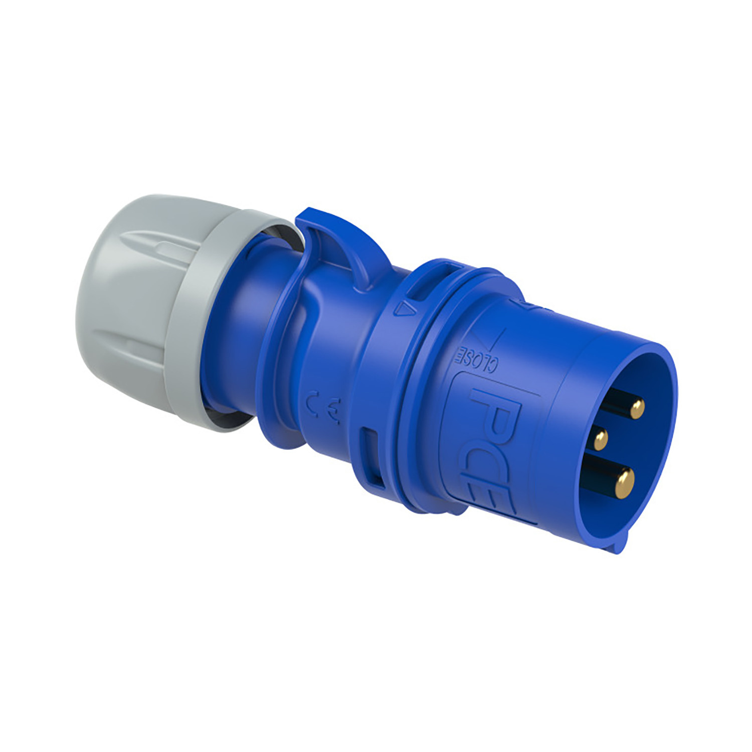 PCE 102198 CEE plug 16A 3p 230V 6h blue