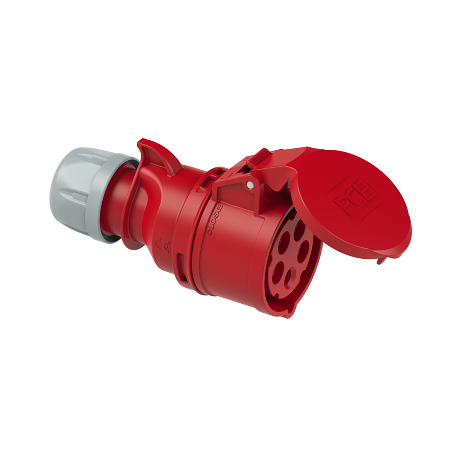 PCE 102737 CEE mating plug 32A 5p 400V 6h red