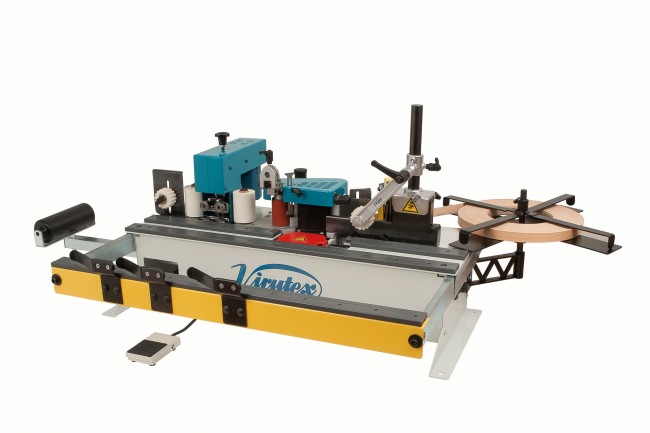 Virutex 5050500 PEB250TRM Portable Edgebander with glue box on stationary table