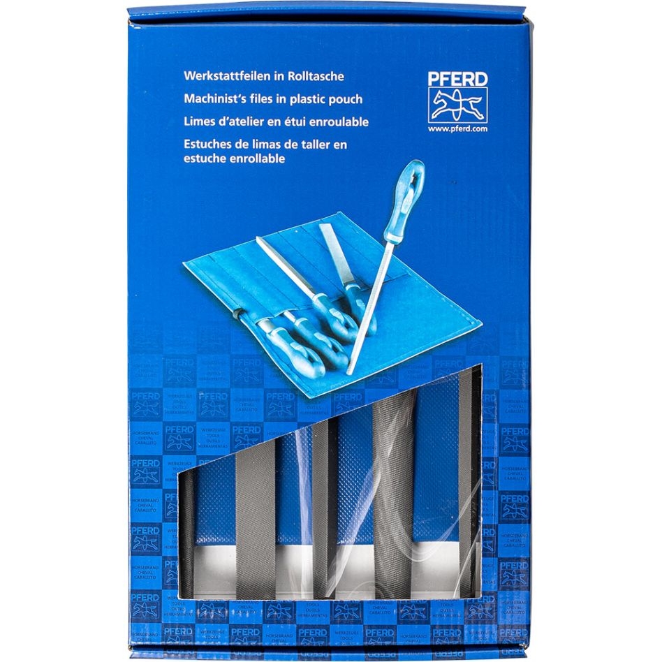 Pferd 11801541 Workshop file set WRU 5 pcs. in roll case 250 mm cap 1 for coarse stock removal, deburring