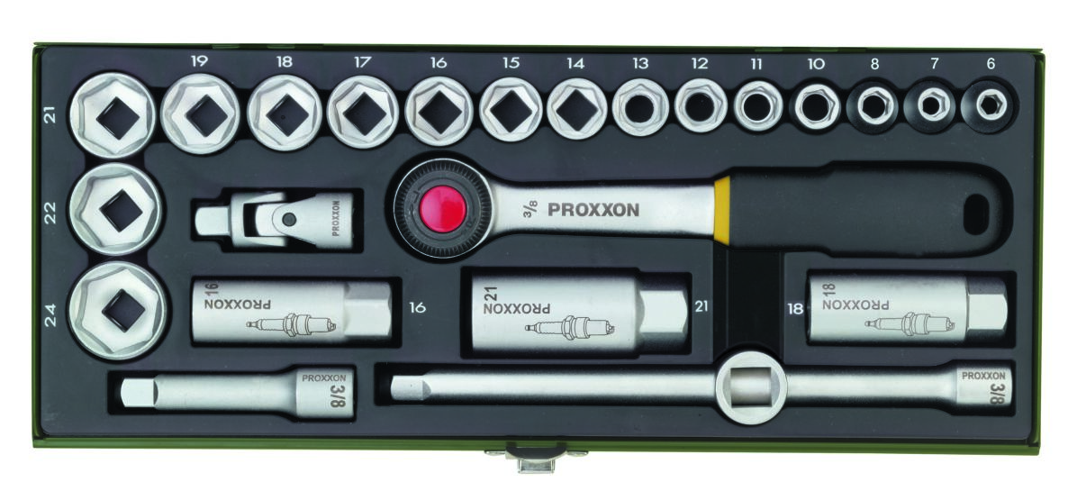 Proxxon 23110 Socket spanners set 3/8" 24 pieces