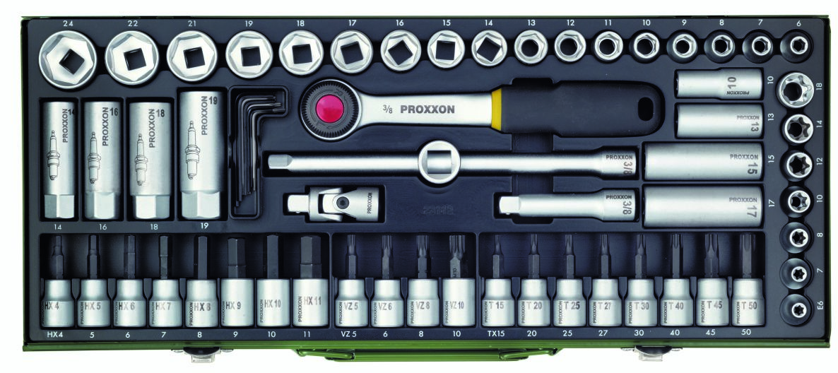 Proxxon 23112 Socket spanners set 3/8 65 pcs