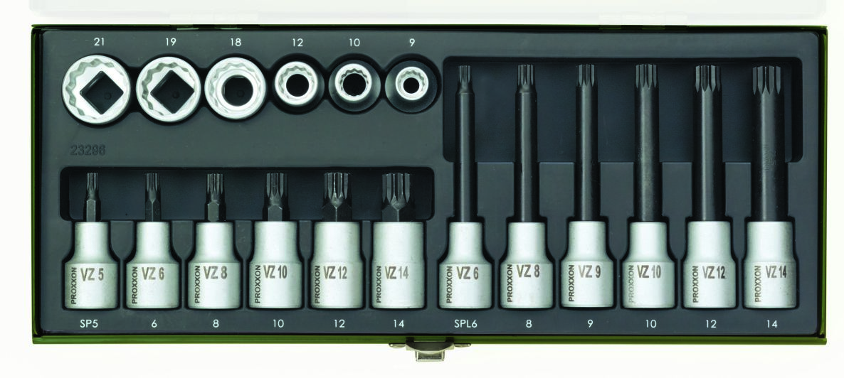 Proxxon 23296 Socket set XZN 18-piece