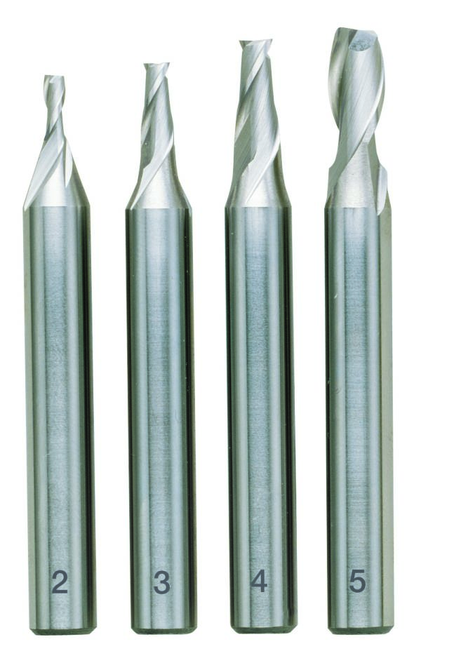 Proxxon 24610 Set of shank cutters 4-piece DIN 327 HSS 2-3-4-5 mm