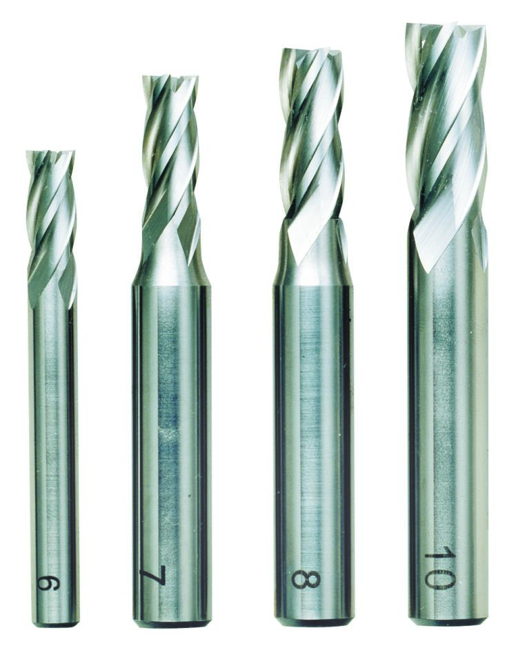 Proxxon 24620 Set of shank cutters 4-piece DIN 844 HSS 6-7-8-10 mm