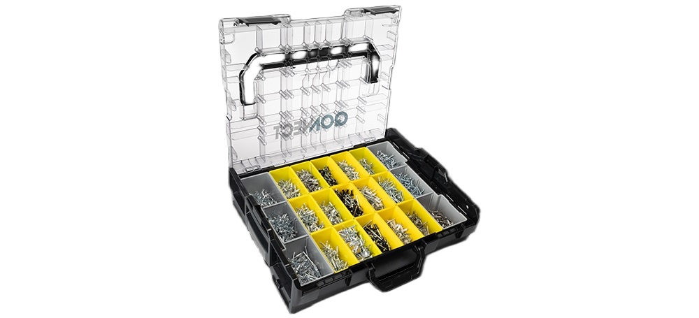 Q-Tool 15ASS-Q-BOXX-MULTI-Q Q-BOXX Multi Assortment Case with Q-Multigrip rivets and Q-Multigrip-Colour Rivets