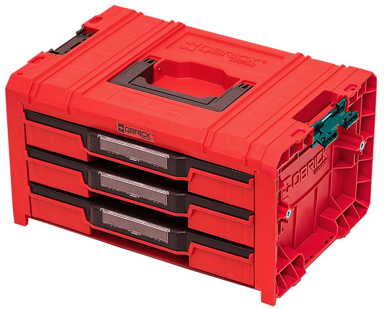 QBrick SKRQPROD3E2CCZEPG001 Pro Toolbox 3 drawers 2.0 Expert Red Ultra HD