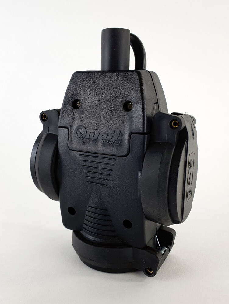 QwattPro 2015007 Pendant coupling rubber Schuko black IP44