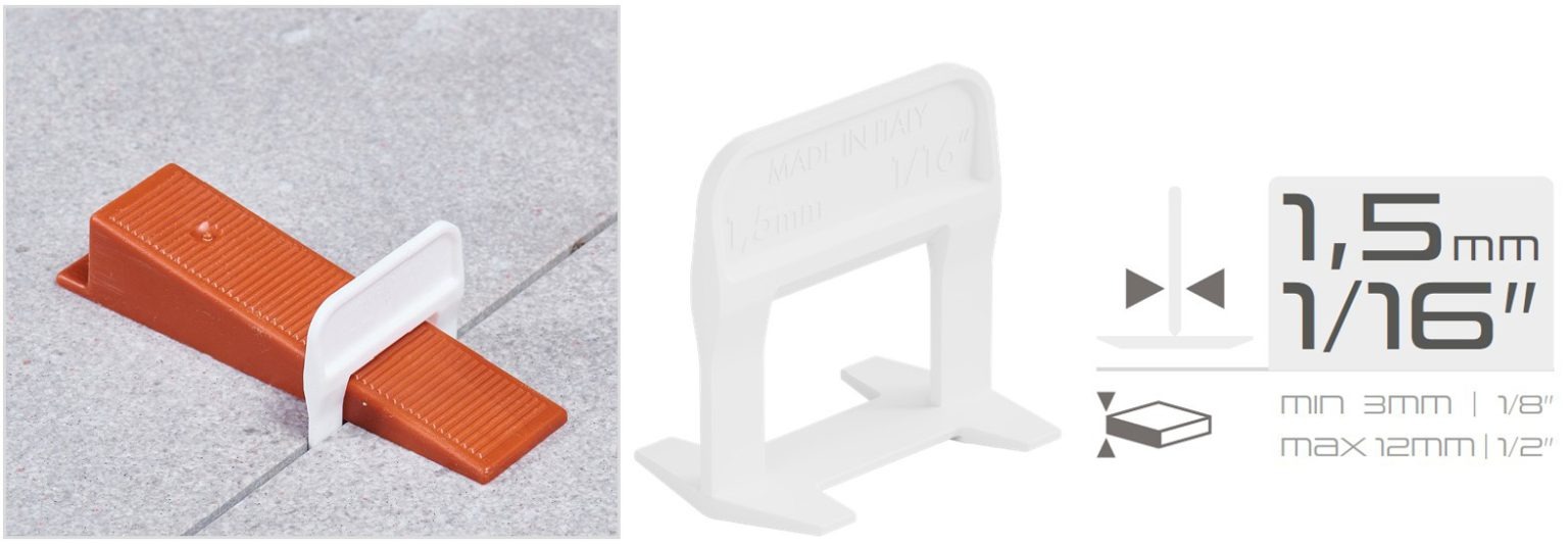 Raimondi RA180BEV15B2200C RLS EVO Leveling clips 3-12mm 1.5mm 2200pcs