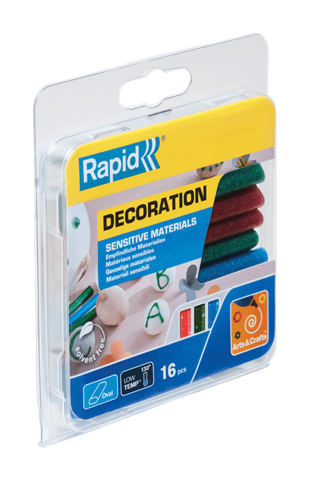 Rapid 40108462 Oval Low Temperature Coloured glue sticks