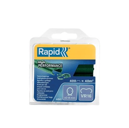 Rapid 40108797 VR16 Fence HogRings Green  400 pcs.